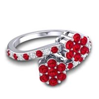 Statement Floral Pave Kusumoda Ring