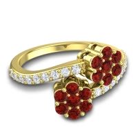 Statement Floral Pave Kusumoda Ring