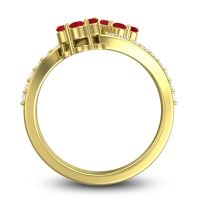 Statement Floral Pave Kusumoda Ring