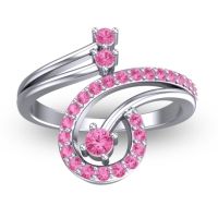 Pink Tourmaline Fashion Ring In Palladium – Parusa Statement Ring