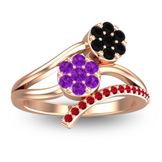 Simple Floral Pave Zubha Ring