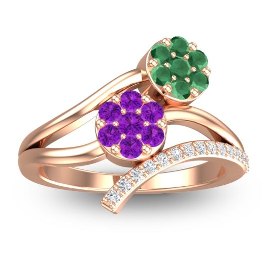Simple Floral Pave Zubha Ring