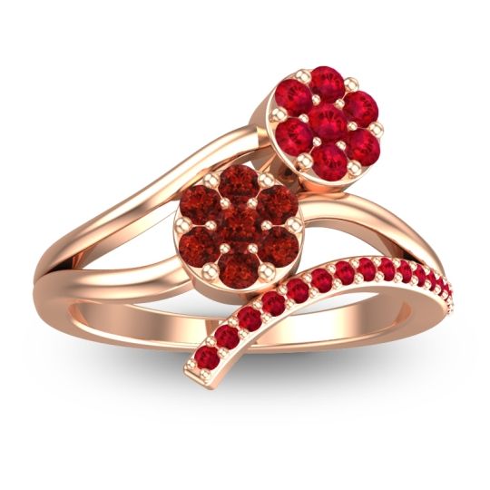 Simple Floral Pave Zubha Ring