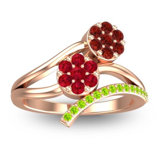 Simple Floral Pave Zubha Ring