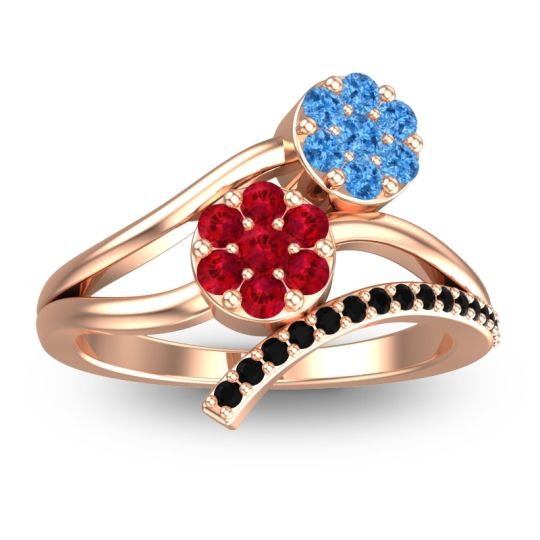 Simple Floral Pave Zubha Ring