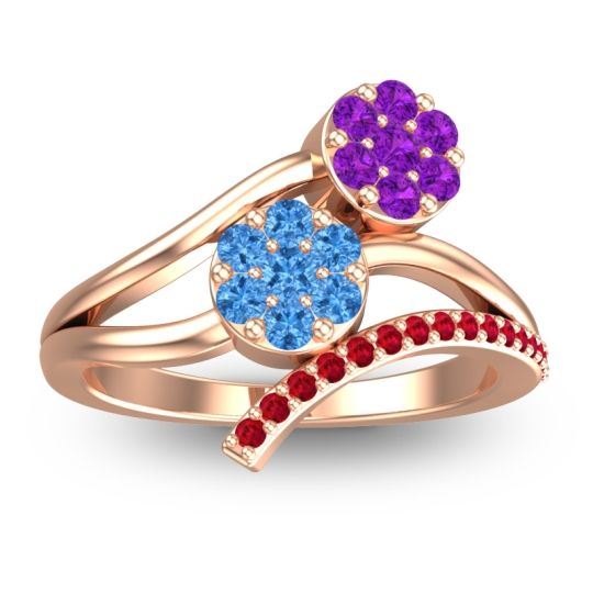 Simple Floral Pave Zubha Ring