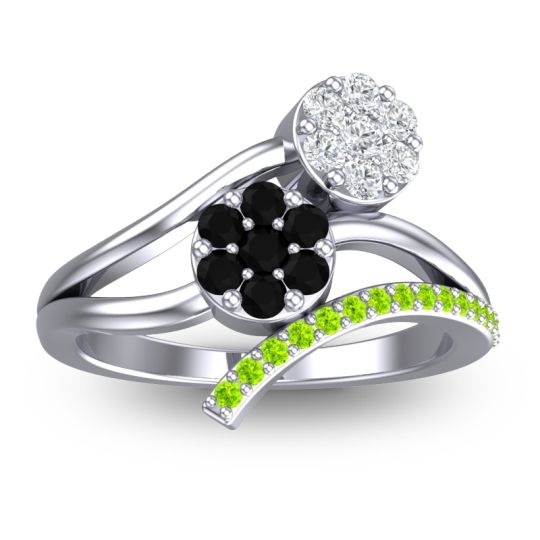 Simple Floral Pave Zubha Ring