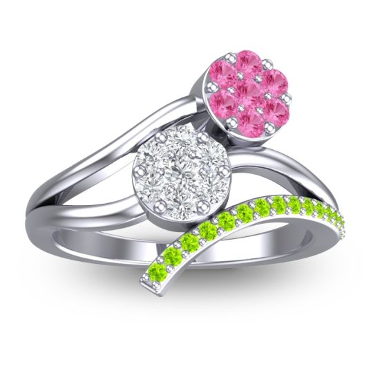 Simple Floral Pave Zubha Ring