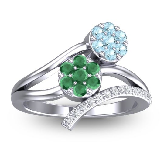 Simple Floral Pave Zubha Ring