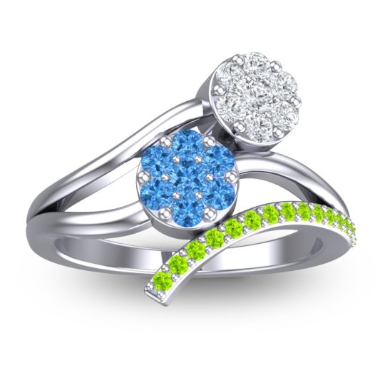 Simple Floral Pave Zubha Ring