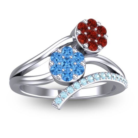 Simple Floral Pave Zubha Ring