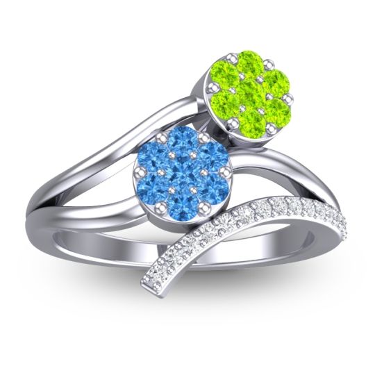 Simple Floral Pave Zubha Ring