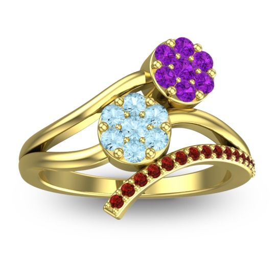 Simple Floral Pave Zubha Ring