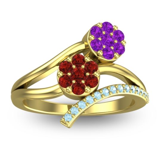 Simple Floral Pave Zubha Ring
