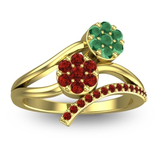 Simple Floral Pave Zubha Ring