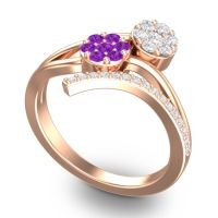 Simple Floral Pave Zubha Ring