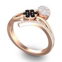 Simple Floral Pave Zubha Ring