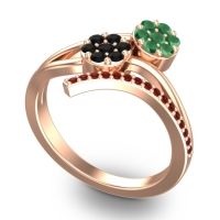 Simple Floral Pave Zubha Ring