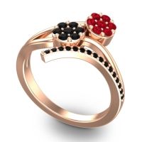 Simple Floral Pave Zubha Ring