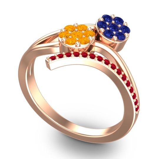 Simple Floral Pave Zubha Ring