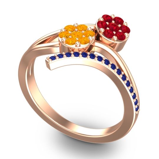 Simple Floral Pave Zubha Ring