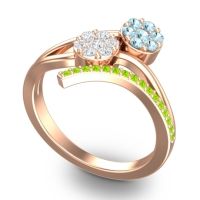 Simple Floral Pave Zubha Ring