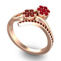 Simple Floral Pave Zubha Ring