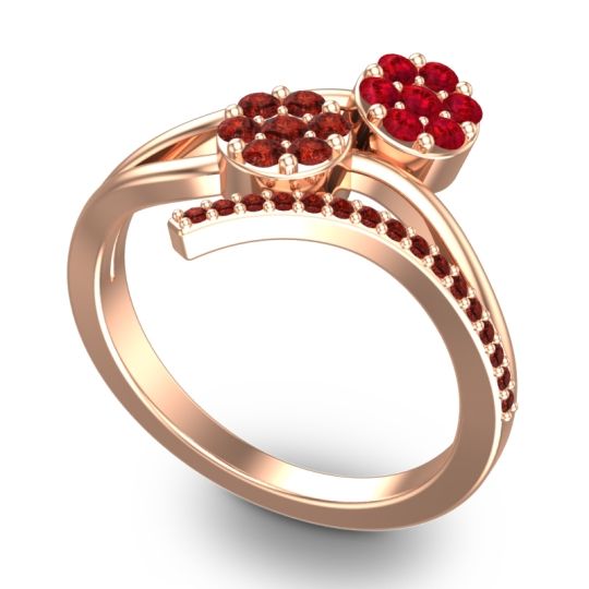 Simple Floral Pave Zubha Ring