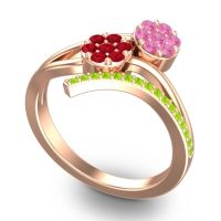 Simple Floral Pave Zubha Ring