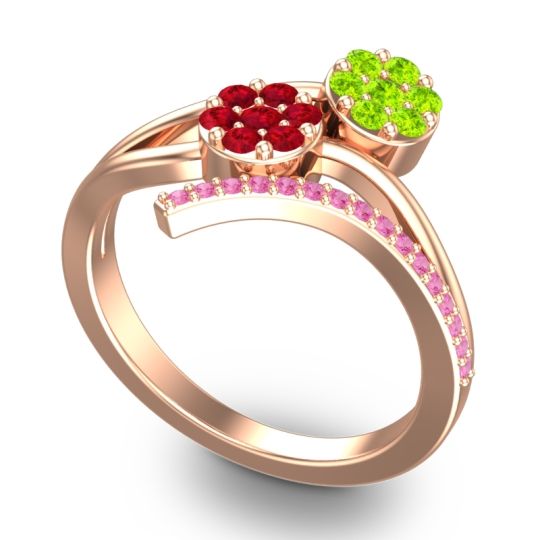 Simple Floral Pave Zubha Ring