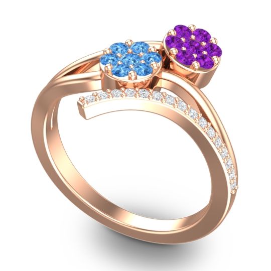 Simple Floral Pave Zubha Ring