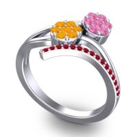 Simple Floral Pave Zubha Ring