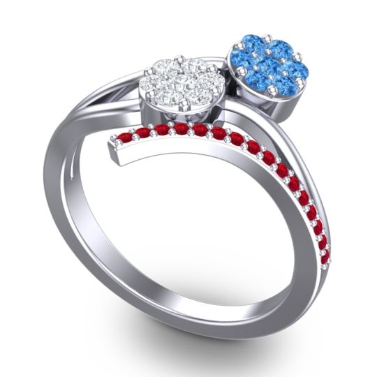 Simple Floral Pave Zubha Ring