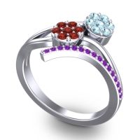 Simple Floral Pave Zubha Ring