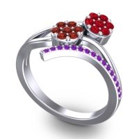 Simple Floral Pave Zubha Ring