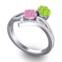 Simple Floral Pave Zubha Ring