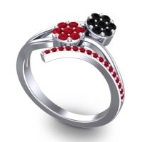 Simple Floral Pave Zubha Ring