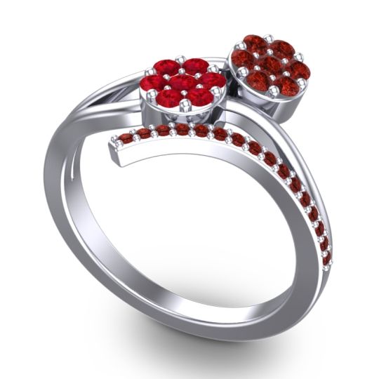 Simple Floral Pave Zubha Ring