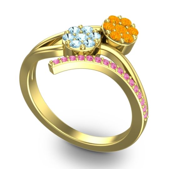 Simple Floral Pave Zubha Ring