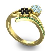Simple Floral Pave Zubha Ring