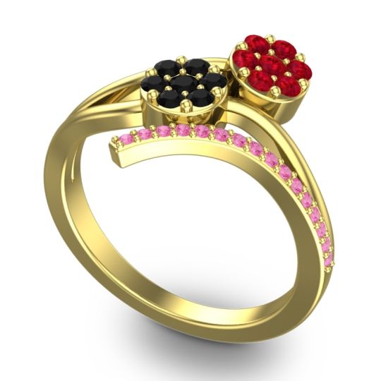 Simple Floral Pave Zubha Ring