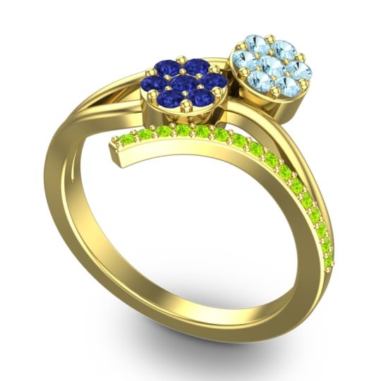 Simple Floral Pave Zubha Ring