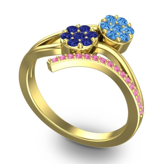 Simple Floral Pave Zubha Ring