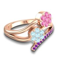 Simple Floral Pave Zubha Ring
