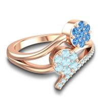 Simple Floral Pave Zubha Ring