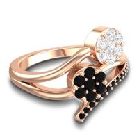 Simple Floral Pave Zubha Ring