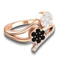 Simple Floral Pave Zubha Ring