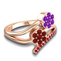 Simple Floral Pave Zubha Ring