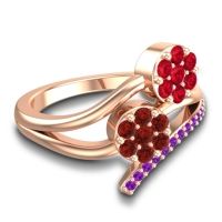 Simple Floral Pave Zubha Ring