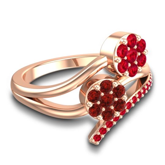 Simple Floral Pave Zubha Ring